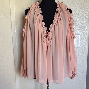 H&M Ruffled Cold Shoulder Blouse